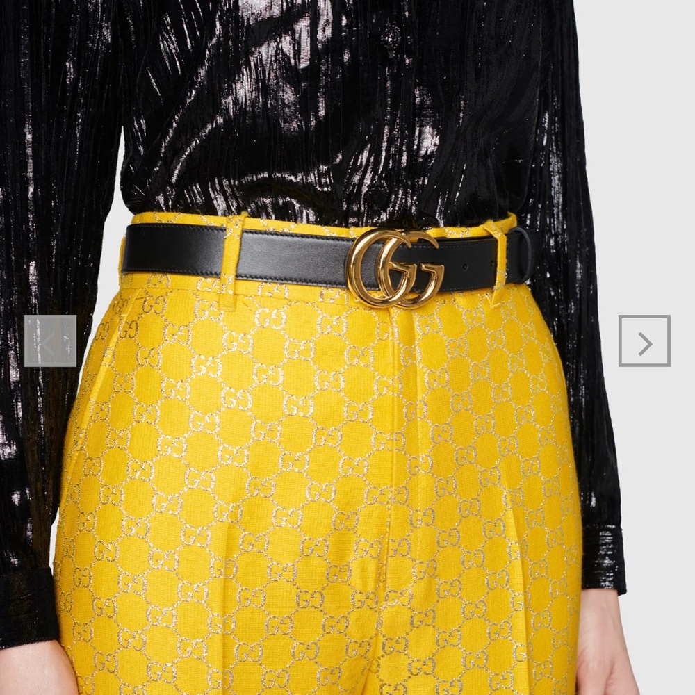 Gucci GG Marmont leather belt.